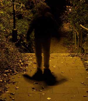 Human figure in the dark