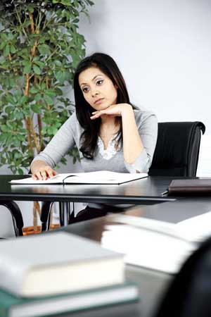 Girl lost in thinking