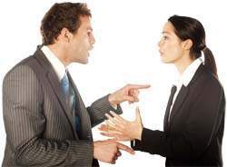 Man and woman arguing