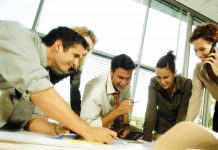 Office team discussing