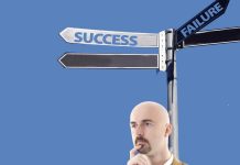 The Path to Success Man thinking how to take path to success