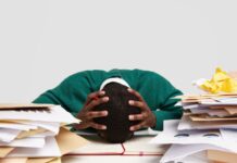 4 Productivity Hacks That Actually Work Concept Photo for Productivity Hacks | Man exhausted from workload