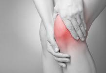 aching knee / concept of joint pain