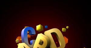 Letters A,B,C,D,E in a jumble