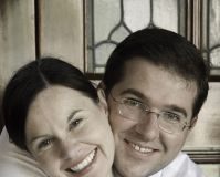 Happy engaged couple