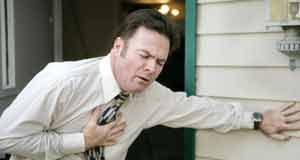 For those with a heart attack and anaemia, blood transfusion may not serve well Man getting heart attack