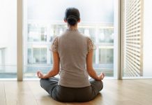 Woman meditating
