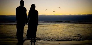 Preserve the Spark of Married Life couple watching sunset on the beach