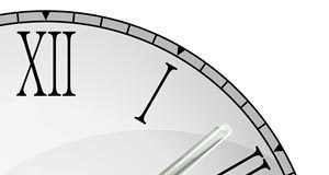 Diabetics can have shot once a month for insulin control Syringe on a clock face