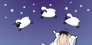 Man suffering from insomnia