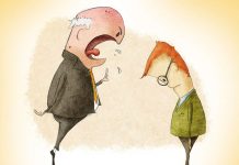 Help! I Have a Boss From Hell Sketch of boss yelling at subordinate