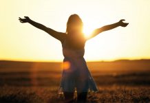 girl with arms stretched out