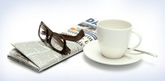 Spacks, news paper with tea