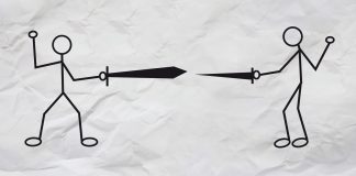 Why we need the Golden Rule Men fighting with sword