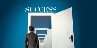 What Is Meant By True Success Man entering doors of true success