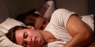 Man having a sound sleep