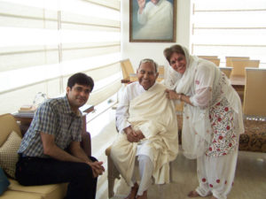 Dada J P Vaswani — with Manoj Khatri, editor of Complete Wellbeing and his mom