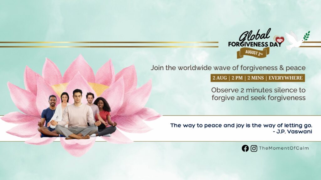 Observe 2 minute silence to forgive and seek forgiveness on 2nd August at 2pm