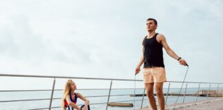 Exercise Intensity: One Minute Could Equal Nine! Man skipping as a high intensity exercise